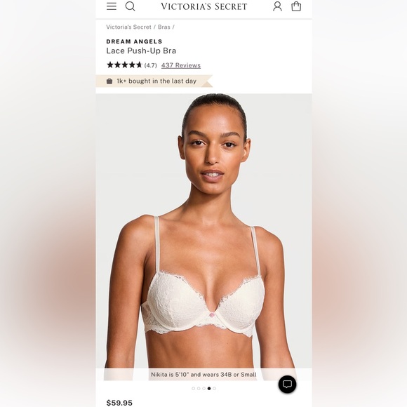 Victoria's Secret Other - NWOT Victoria’s Secret Dream Angels Push Up Bra 💝